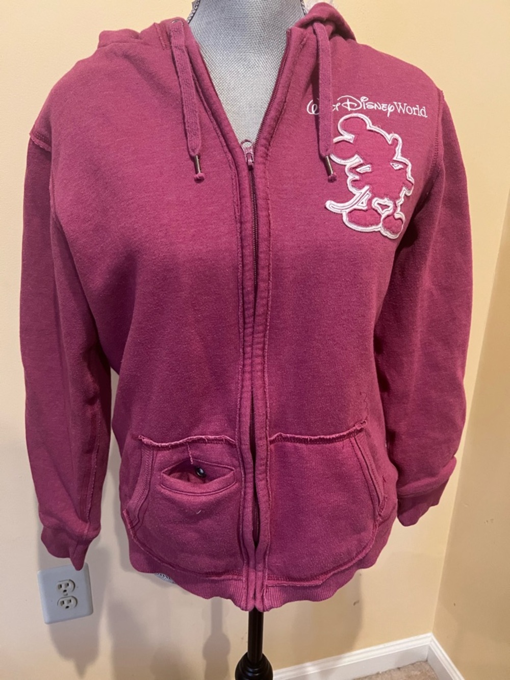 Disney Plush White Faux Fur Sweatshirt